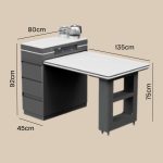 DOMA Sintered Stone Top Kitchen Island-Grey - Image 3