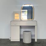 DUNES 100cm LED Mirror Dressing Table Set-Cream - Image 5
