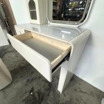 DUNES 100cm LED Mirror Dressing Table Set-Cream - Image 3
