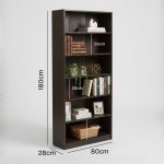 BILLY 6 Tier Bookcase-Dark Brown - Image 3