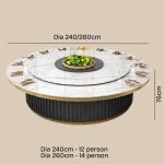 BISTA D240-260cm Round Sintered Stone Table - Image 3