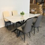 BODIL 4 Seater Sintered Stone Dining Set-3 Colors - Image 2