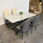 BODIL 4 Seater Sintered Stone Dining Set-3 Colors - Image 3