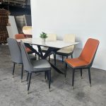 BODIL 6 Seater Sintered Stone Dining Set-3 Colors - Image 6