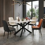 BODIL 6 Seater Sintered Stone Dining Set-3 Colors - Image 4