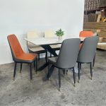 BODIL 6 Seater Sintered Stone Dining Set-3 Colors - Image 3