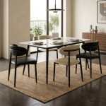 BULSON 4 Seater Sintered Stone Dining Set-2 Colors - Image 3