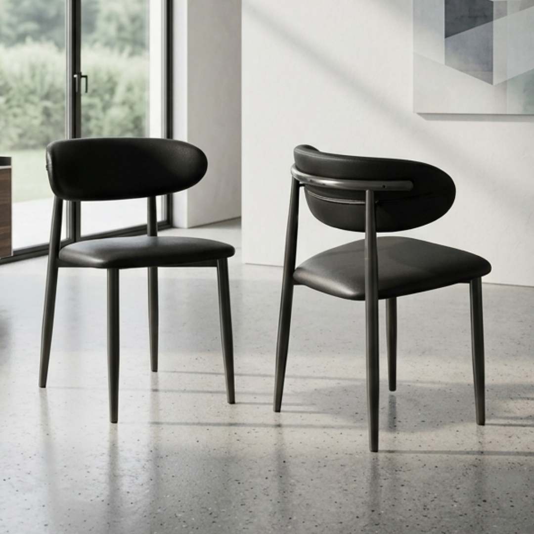 BULSON BLACK MAIN BULSON PU Dining Chair-Black - Image 1