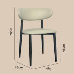BULSON PU Dining Chair-Cream - Image 7