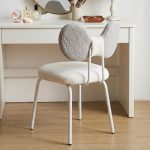 BUTTERFLY Fleece Fabric Chair-White - Image 2
