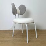 BUTTERFLY Fleece Fabric Chair-White - Image 6