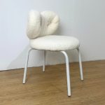 RIBBON Fleece Fabric Chair-White - Image 5