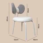 BUTTERFLY Fleece Fabric Chair-White - Image 5