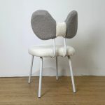 BUTTERFLY Fleece Fabric Chair-White - Image 4