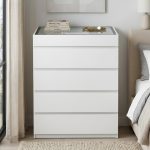 CARDIN 5 Drawer Chest With Jewelry Compartment-White