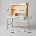COBI 120cm Smart Study Desk-Oak+White - Image 7