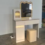 CRATER 100cm Dressing Table Set-Cream - Image 4