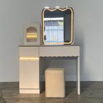 CRATER 100cm Dressing Table Set-Cream - Image 3