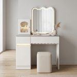 CRATER 100cm Dressing Table Set-Cream