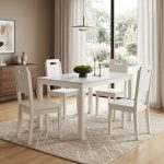 DANU 4 Seater Sintered Stone Dining Set-Cream