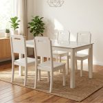 DANU 4 Seater Sintered Stone Dining Set-Cream - Image 2
