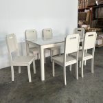 DANU 6 Seater Sintered Stone Dining Set-Cream - Image 2