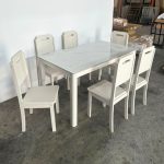 DANU 6 Seater Sintered Stone Dining Set-Cream - Image 5