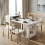 DOMA Sintered Stone Top Kitchen Island-White - Image 2
