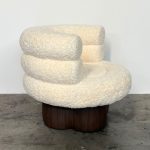 DONUT 360-Degree Swivel Fleece Lounge Chair-Beige - Image 9