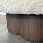 DONUT 360-Degree Swivel Fleece Lounge Chair-Beige - Image 5