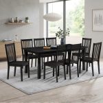 JOHAN Full Solid 8 Seater Dining Set-Cappuccino