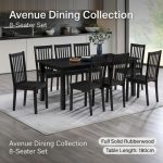 JOHAN Full Solid 8 Seater Dining Set-Cappuccino - Image 5