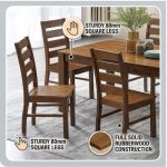 FACADE Full Solid 8 Seater Dining Set-Walnut - Image 5