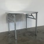 GORGE 100cm Round Stainless Steel Foldable Banquet Table - Image 3