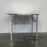 GORGE 100cm Round Stainless Steel Foldable Banquet Table - Image 2