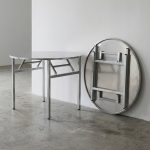 GORGE 100cm Round Stainless Steel Foldable Banquet Table