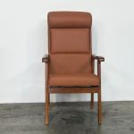 KELD 1 Seater PU Lounge Chair-Brown - Image 5