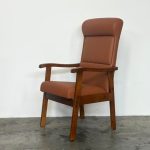 KELD 1 Seater PU Lounge Chair-Brown - Image 6