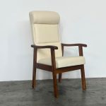 KELD 1 Seater PU Lounge Chair-Cream - Image 4