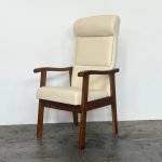 KELD 1 Seater PU Lounge Chair-Cream - Image 3