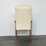 KELD 1 Seater PU Lounge Chair-Cream - Image 2