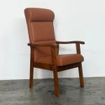 KELD 1 Seater PU Lounge Chair-Brown - Image 3