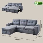 MOGENSEN 3 Seater Storage Sofa Bed-Grey - Image 2