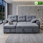 MOGENSEN 3 Seater Storage Sofa Bed-Grey
