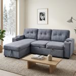 MOGENSEN 3 Seater Storage Sofa Bed-Grey - Image 3