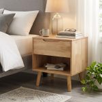 MOLY 1 Drawer Wooden Bedside Table-Natural - Image 2