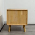 MOLY 1 Drawer Wooden Bedside Table-Natural - Image 4