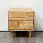 MOLY 2 Drawer Wooden Bedside Table-Natural - Image 5