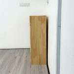MOLY 2 Door 1 Drawer Wooden Shoe Cabinet-Natural - Image 7