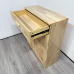 MOLY 2 Door 1 Drawer Wooden Shoe Cabinet-Natural - Image 6